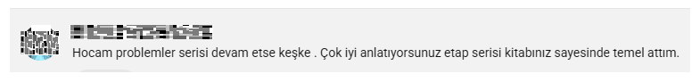 Diğer videolardan sonra bu anlatımla konuyu anladığını belirten öğrenci yorumu